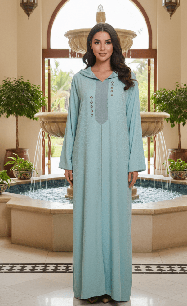 Moroccan Djellaba with Randa Mat Stitching