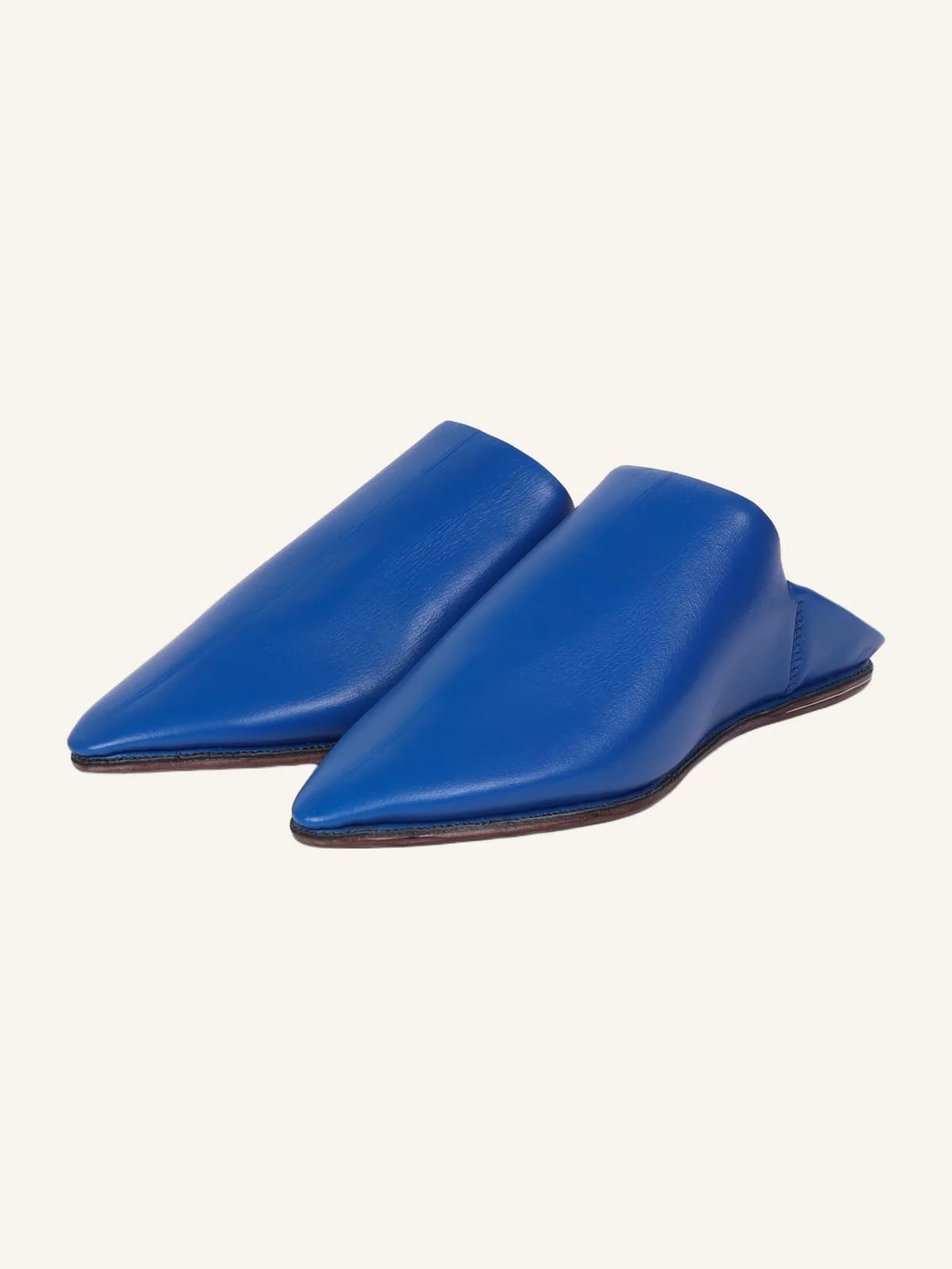 Luxury Leather Men's Babouche - Royal Blue