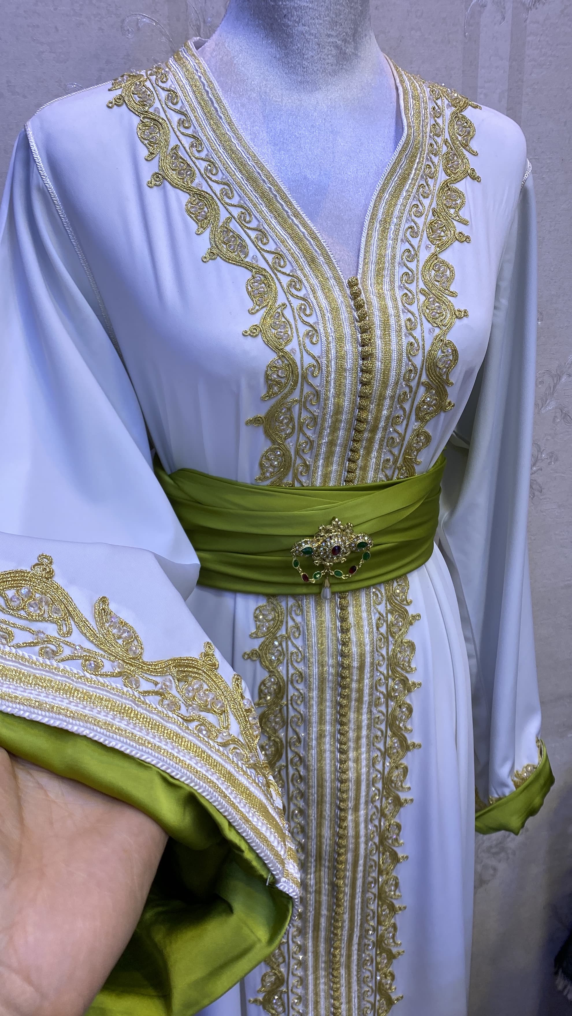 White Crepe Caftan