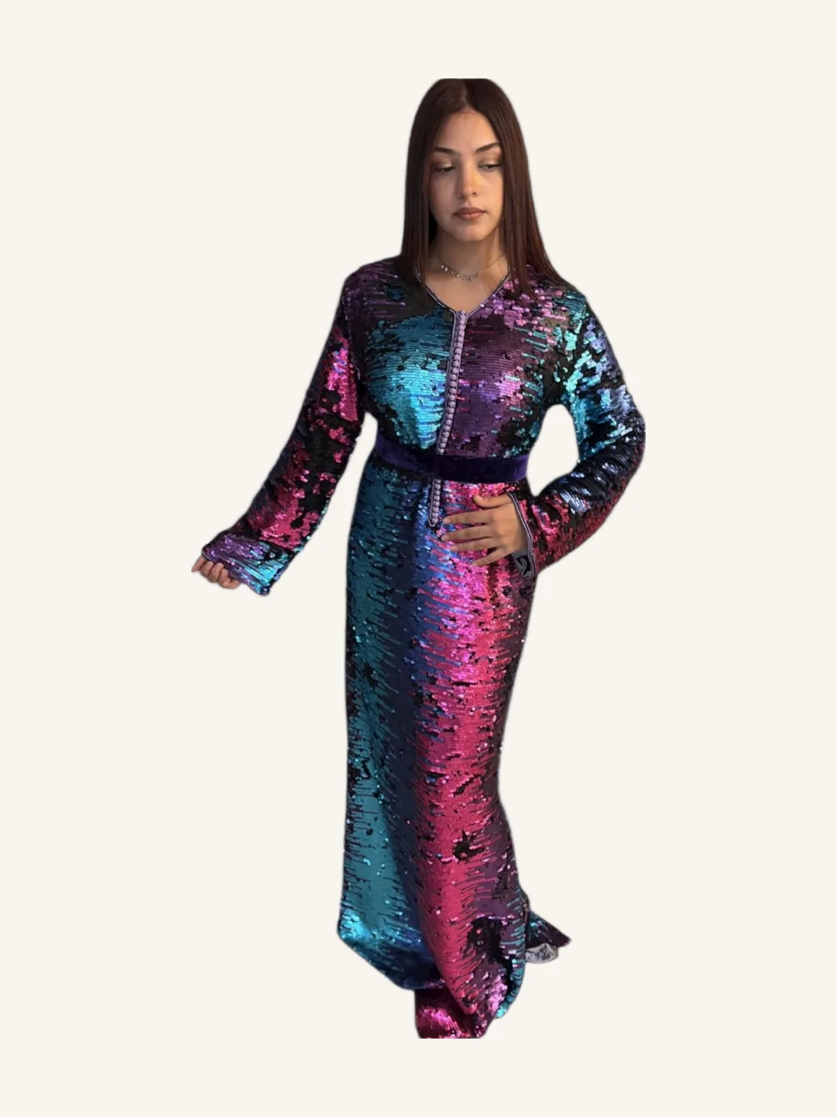 Sequin Caftan.