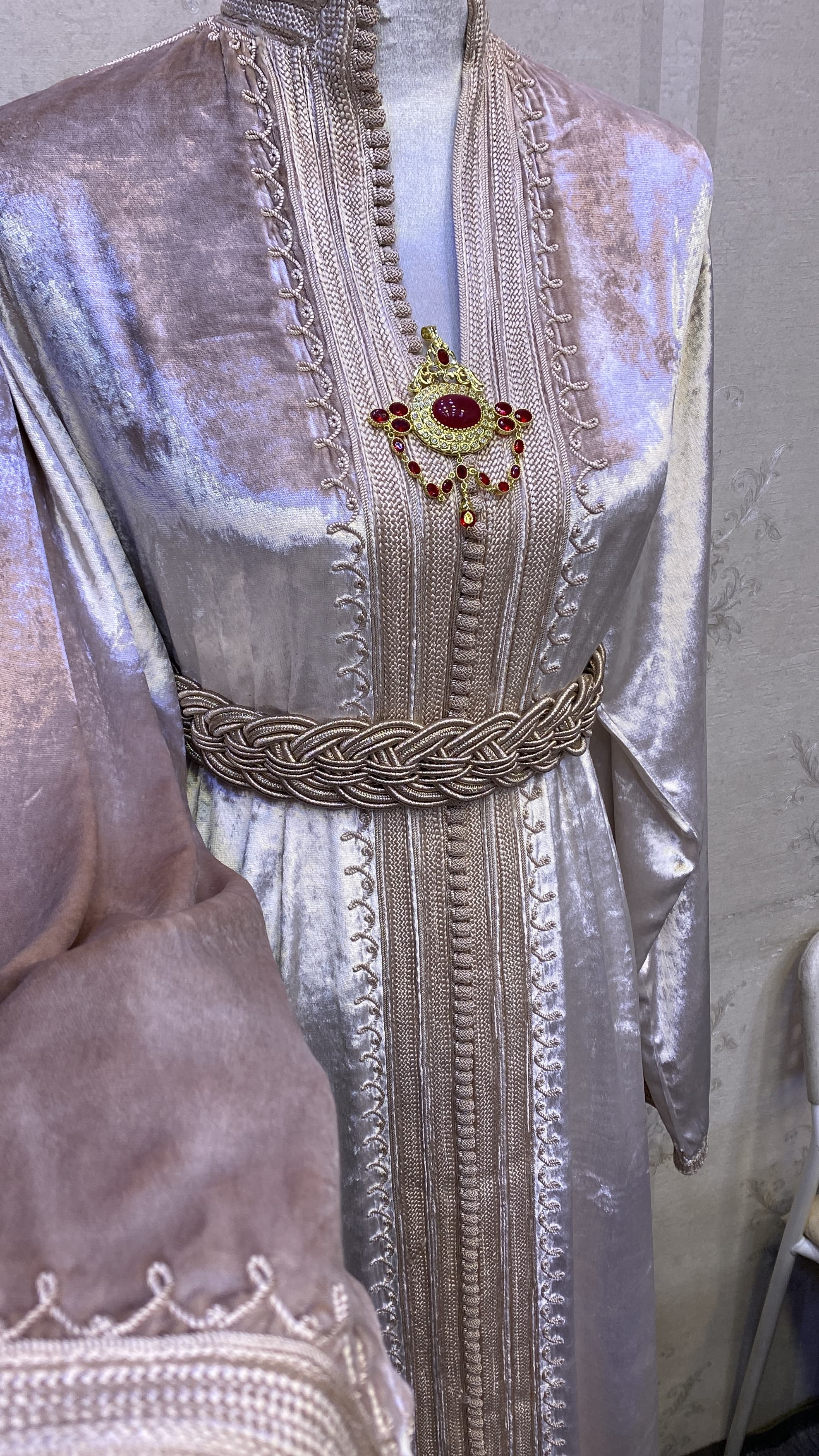 Pink Velvet Caftan