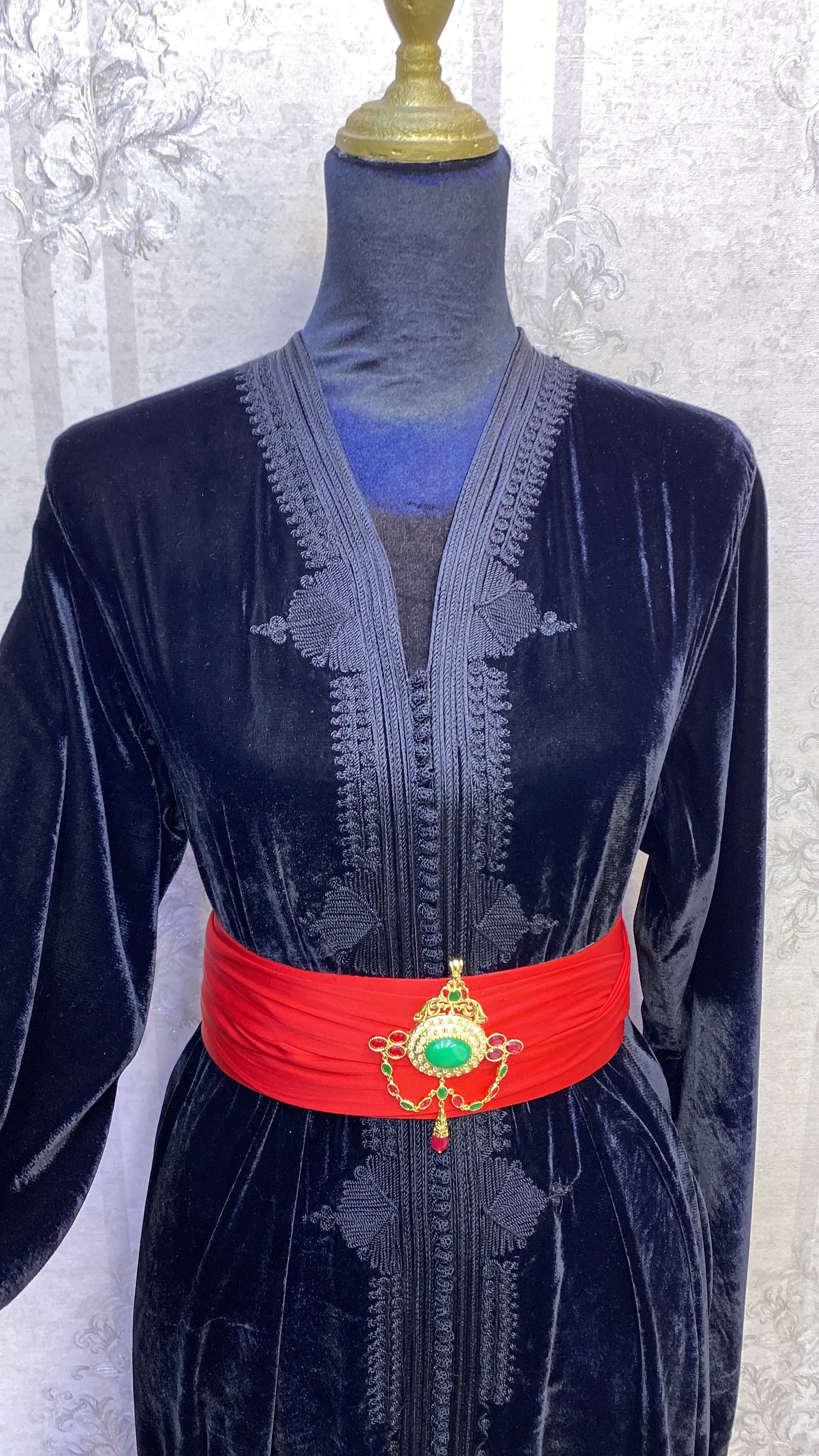 Velvet Caftan in Black