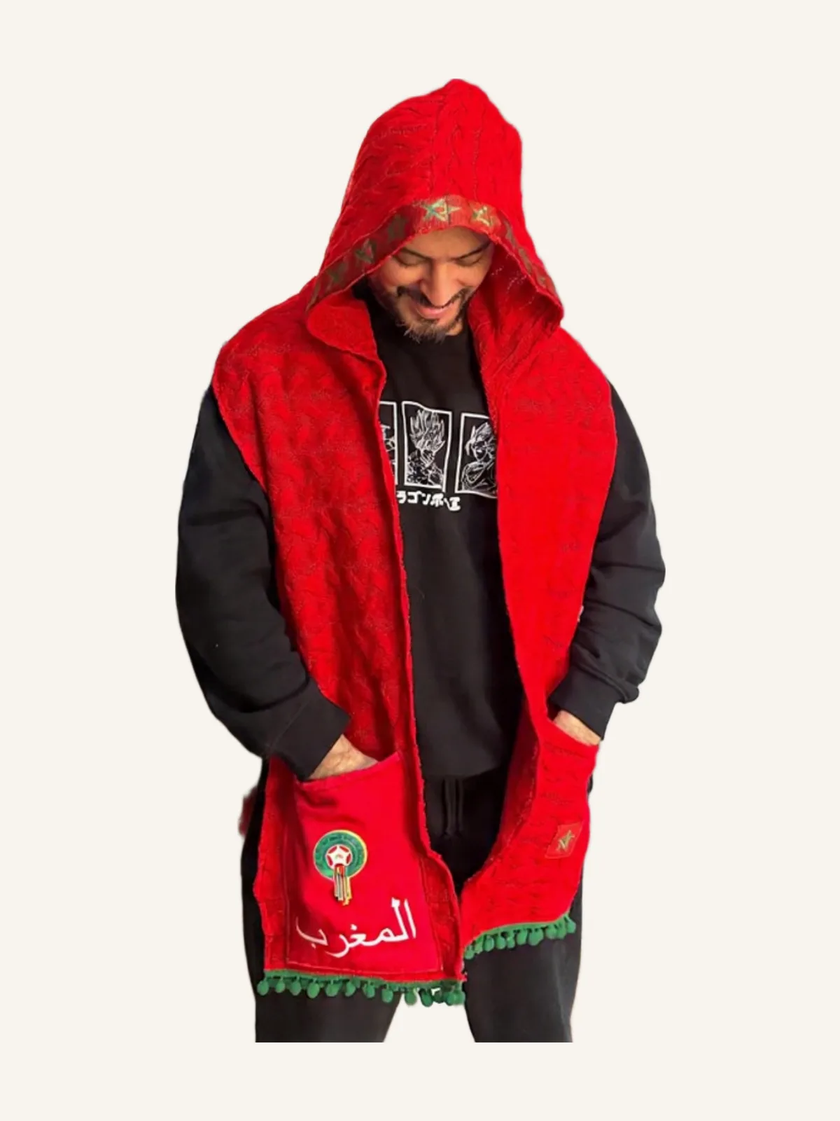 Moroccan Scarf with Hood and Pockets