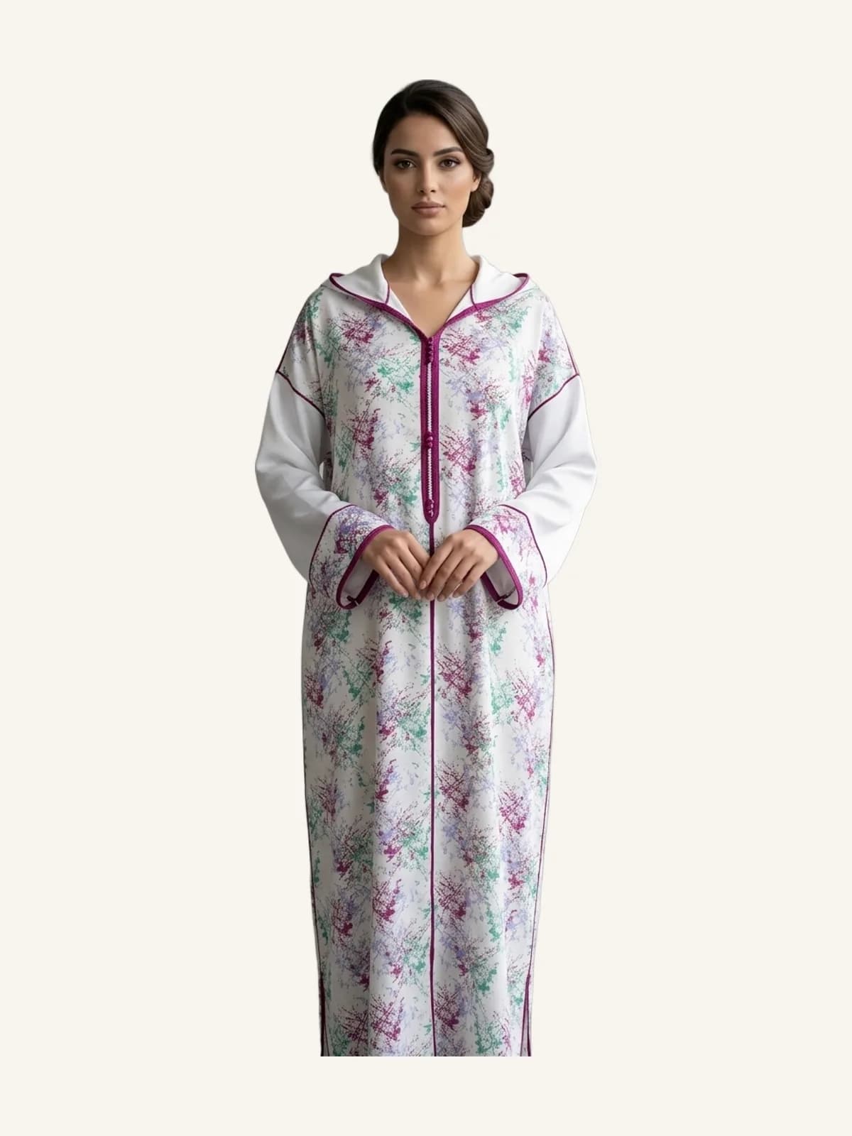 Printed Crepe Djellaba