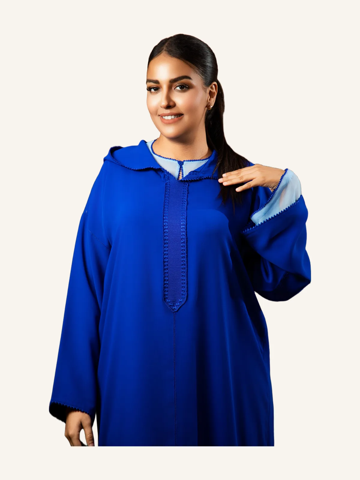 Djellaba Bleu Roi Premium