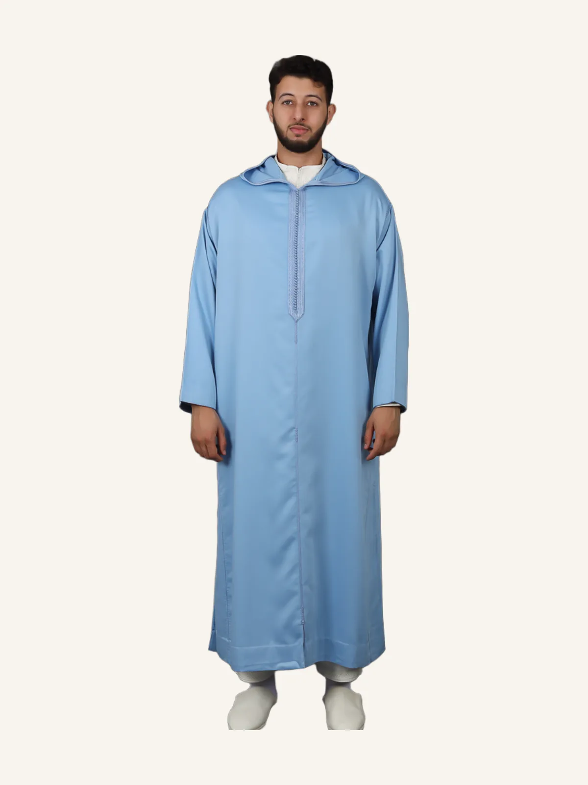Handmade Haute Couture MLIFA Djellaba - Sky Blue