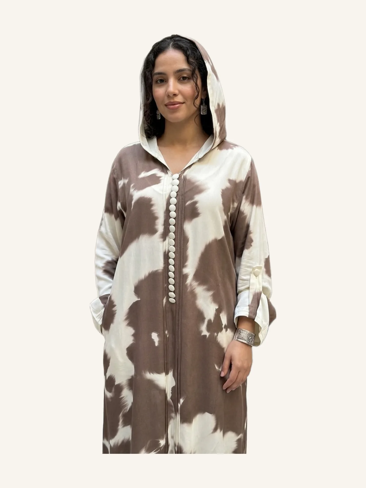 Modern summer Djellaba made of cotton thread