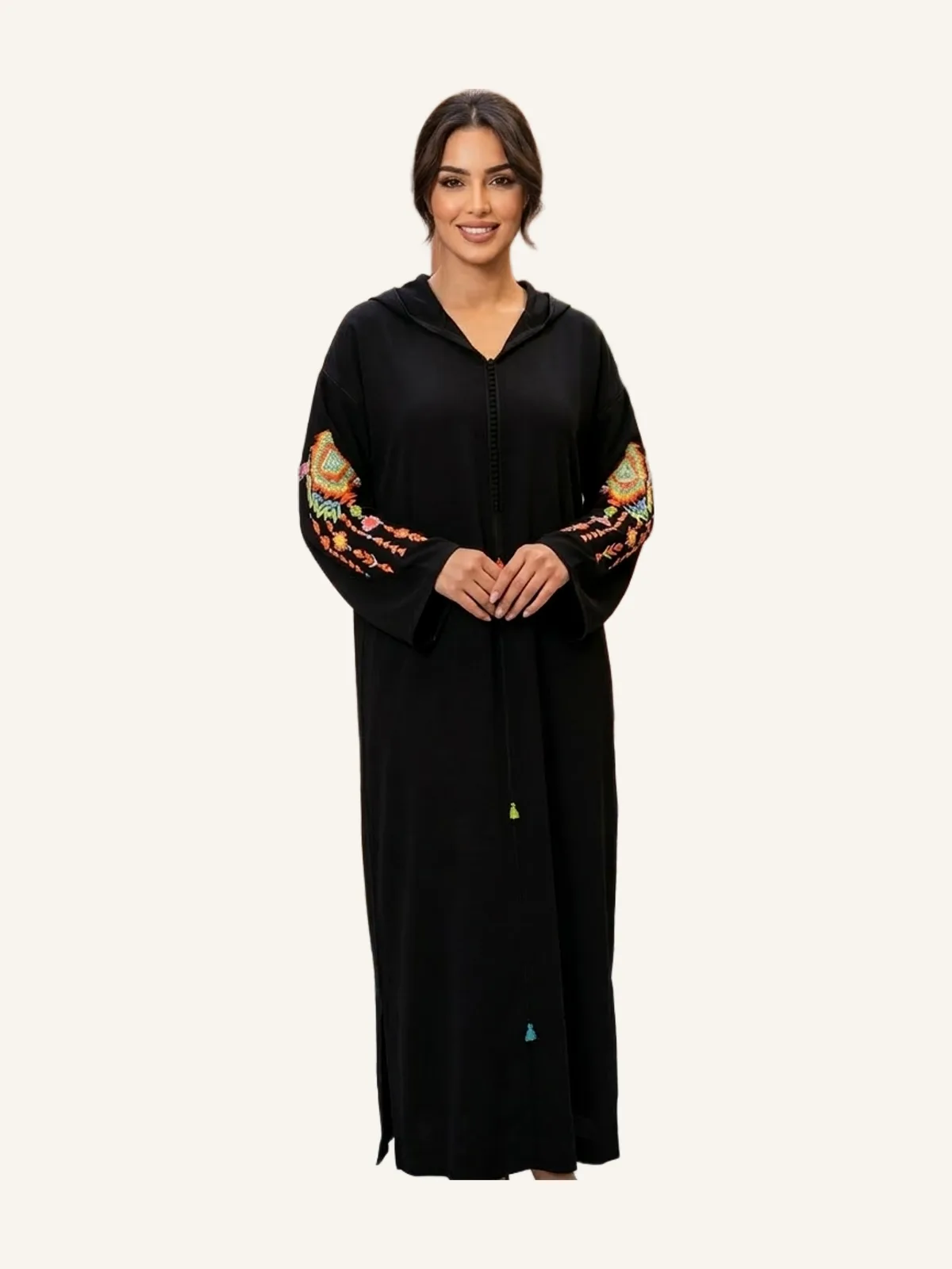 Black Crepe Djellaba - Berchman Work