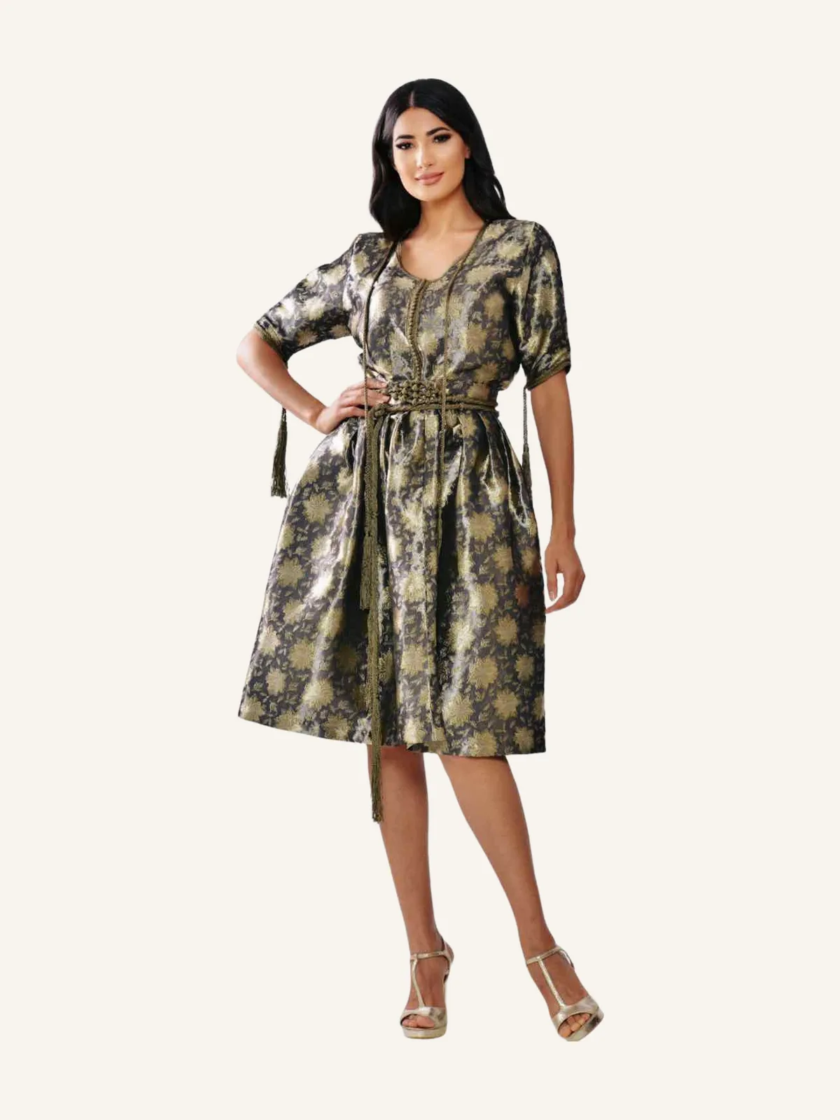 Ensemble gris en brocard