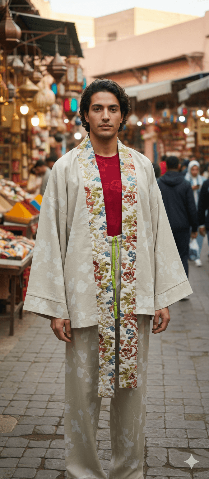Unisex Linen Kimono Set
