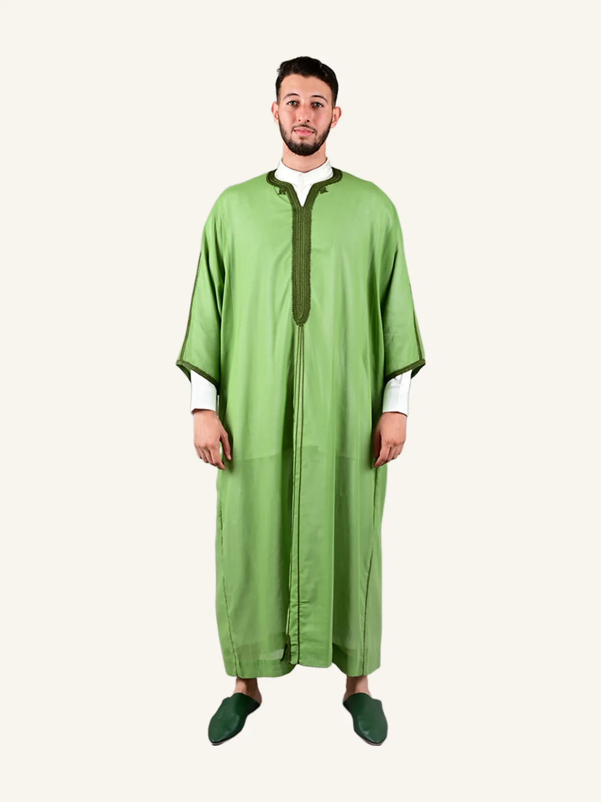 Olive Green Soussdi Men's Gandoura