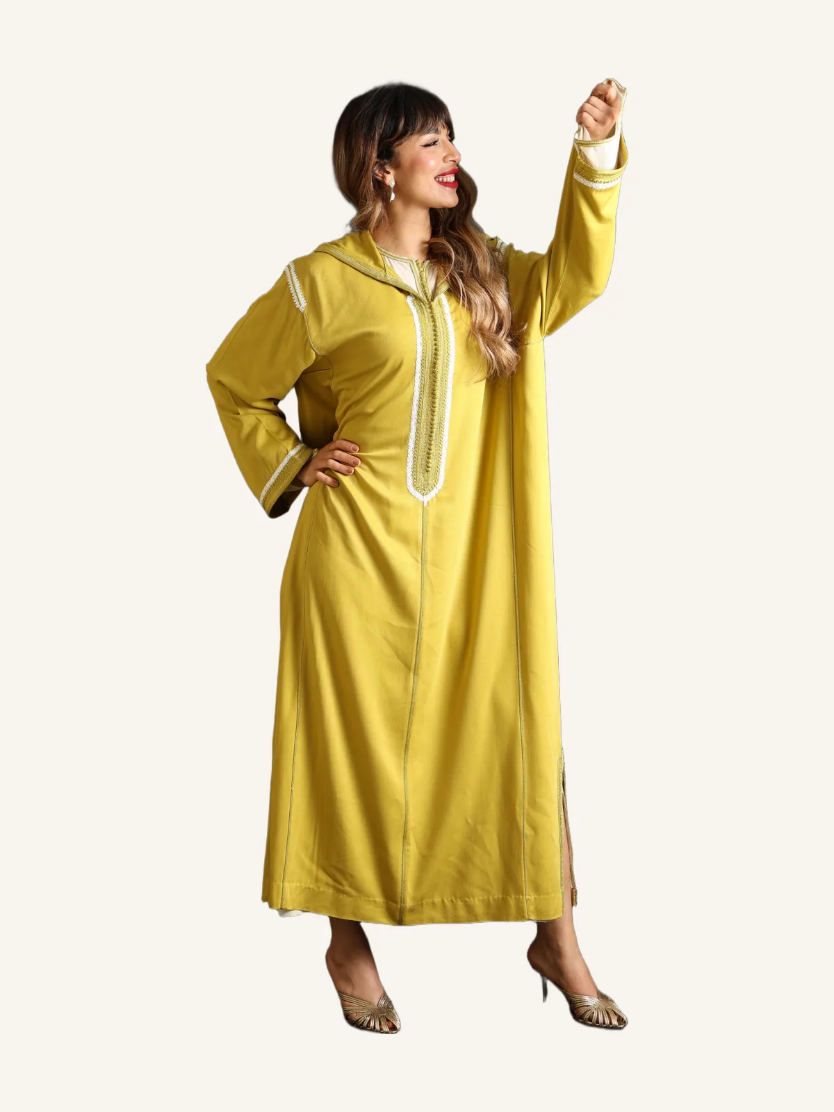 Two-Piece Djellaba with Italian Mlifa