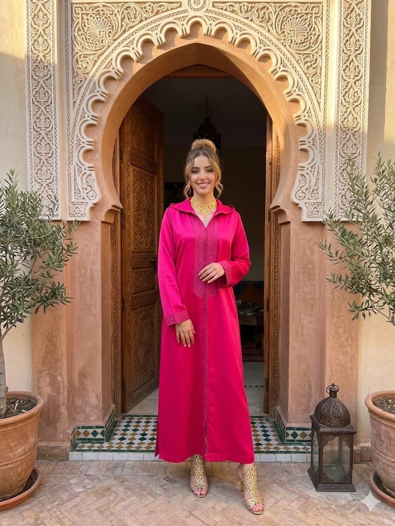"Majesté Fuchsia" Djellaba