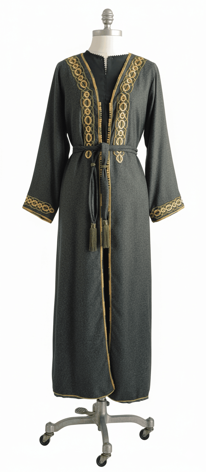 Kimono en cachemire brodé