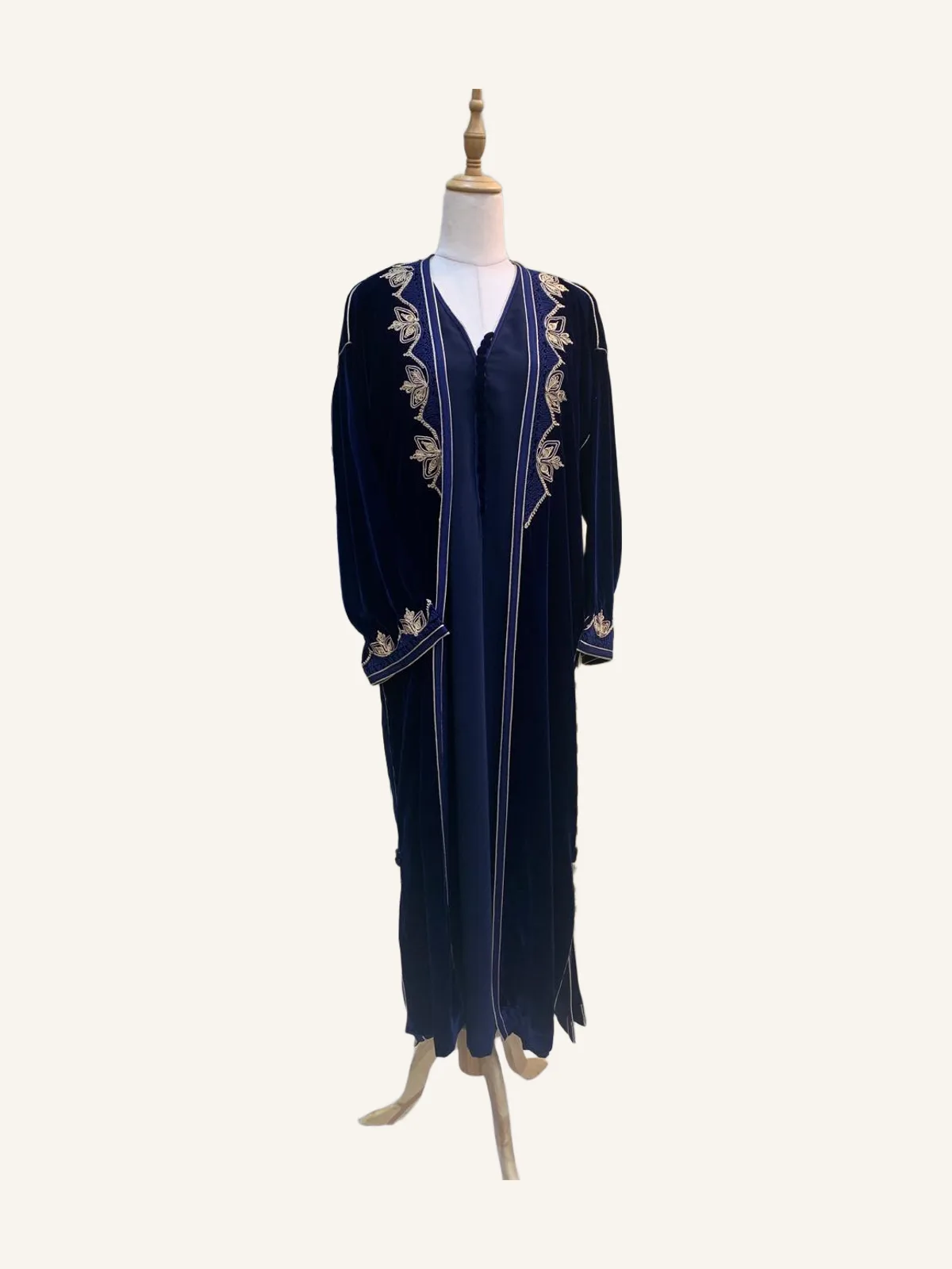 Two-Piece Velvet Kimono