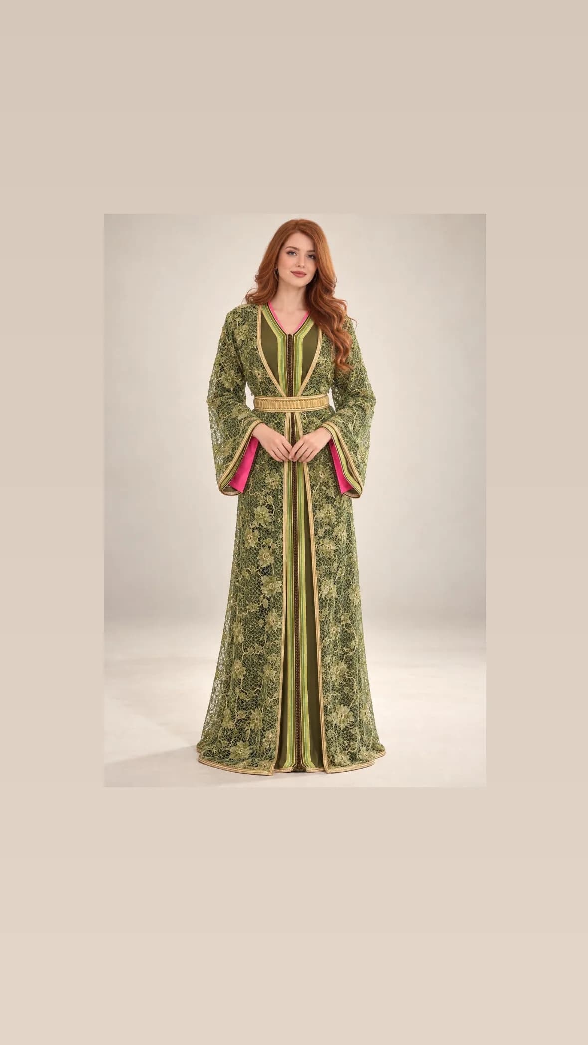 Olive Sparkle Takchita