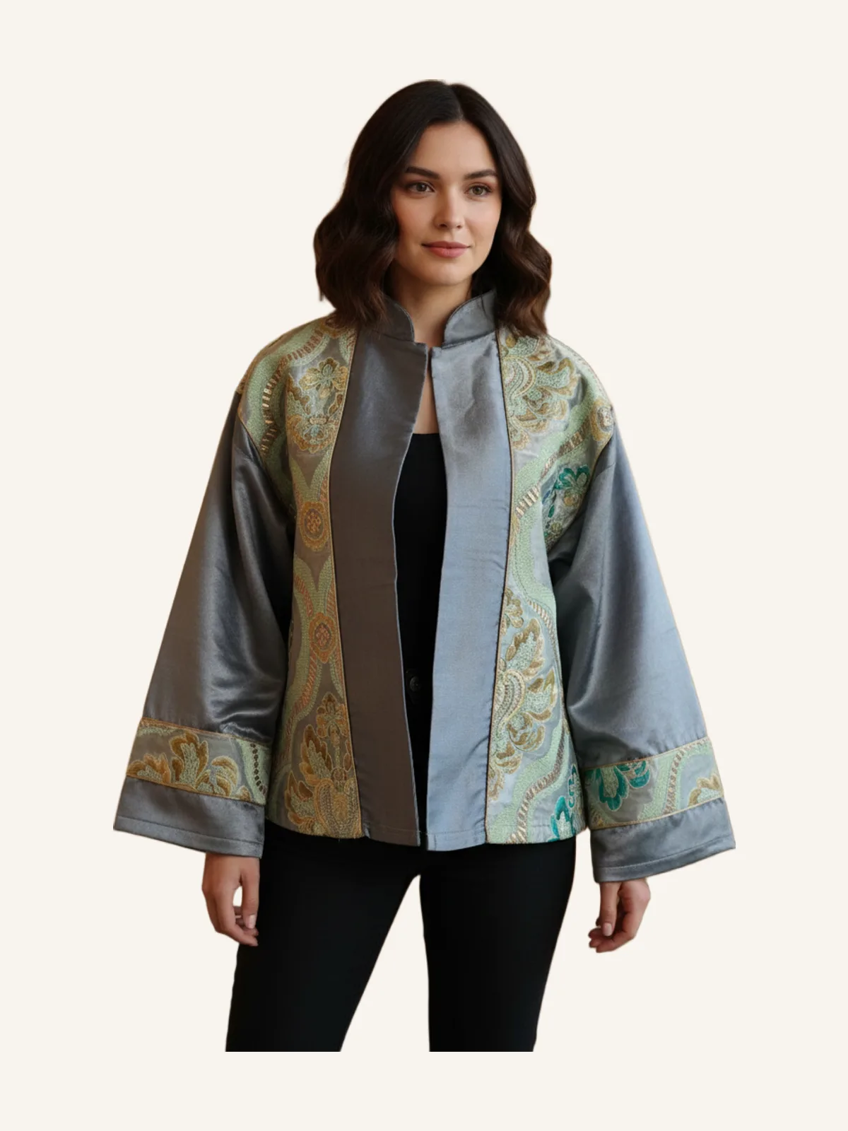 Grey Velvet Jacket