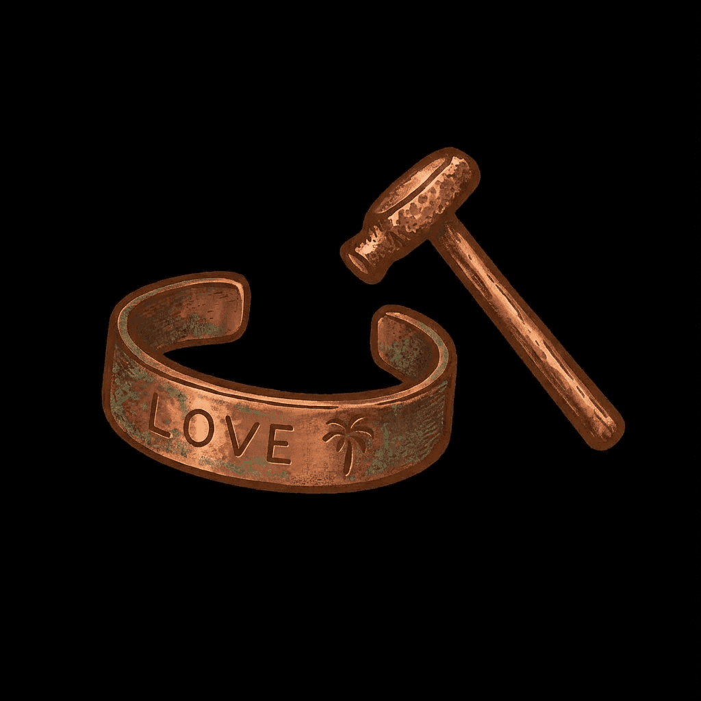 Engrave copper bracelet